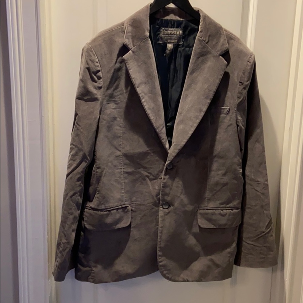 AEROPOSTALE velvet gray blazer ~ Size XL
